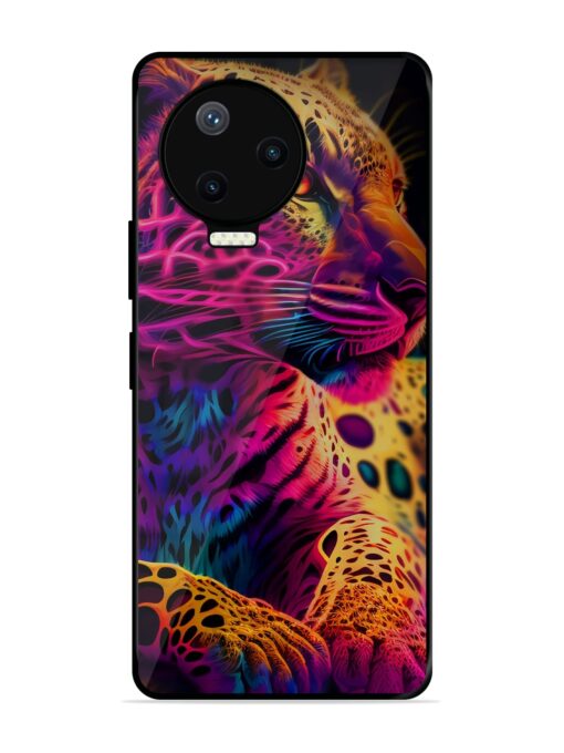 Leopard Art Glossy Metal Phone Cover for Infinix Note 12 Pro (4G)