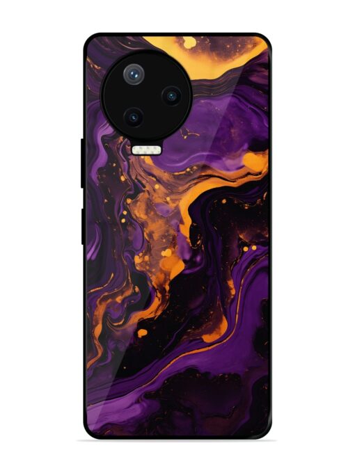 Painting Of A Purple Glossy Metal Phone Cover for Infinix Note 12 Pro (4G)