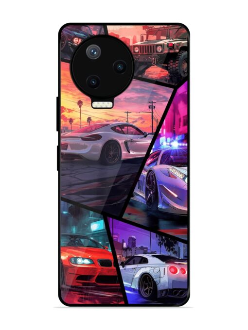 Ride In Pixels Glossy Metal Phone Cover for Infinix Note 12 Pro (4G)