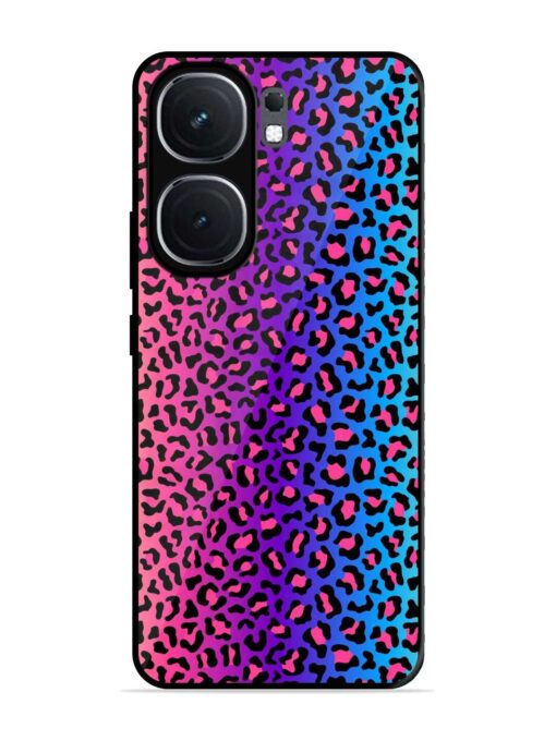 Colorful Leopard Seamless Glossy Metal Phone Cover for Iqoo Neo 9 Pro (5G)