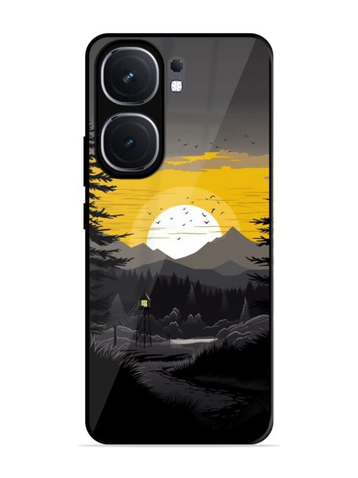 Sunset Vector Glossy Metal Phone Cover for Iqoo Neo 9 Pro (5G)