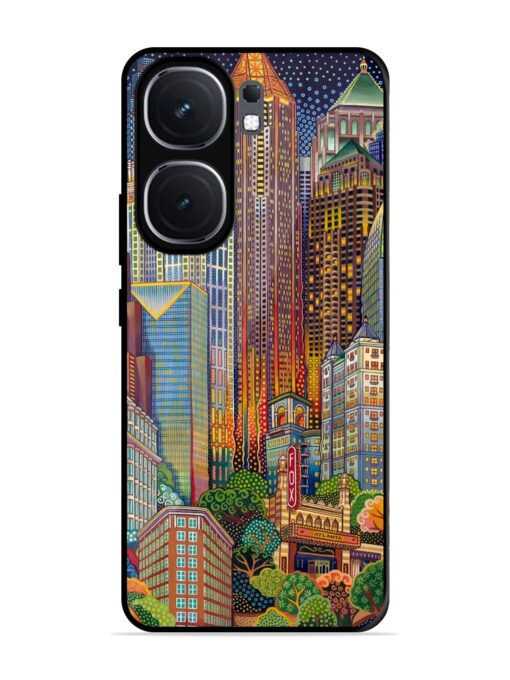 Cityscapes Art Glossy Metal Phone Cover for Iqoo Neo 9 Pro (5G)