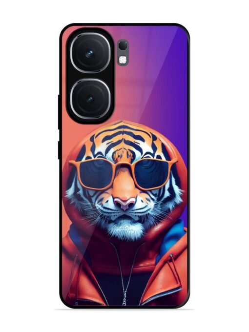 Tiger Animation Glossy Metal Phone Cover for Iqoo Neo 9 Pro (5G)