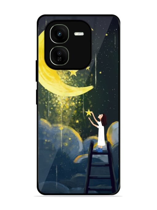 Moonlight Healing Night Illustration Glossy Metal TPU Phone Cover for Iqoo Z9X (5G) Zapvi