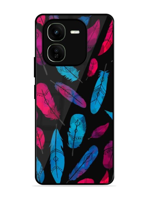 Feather Art Glossy Metal Phone Cover for Iqoo Z9X (5G) Zapvi