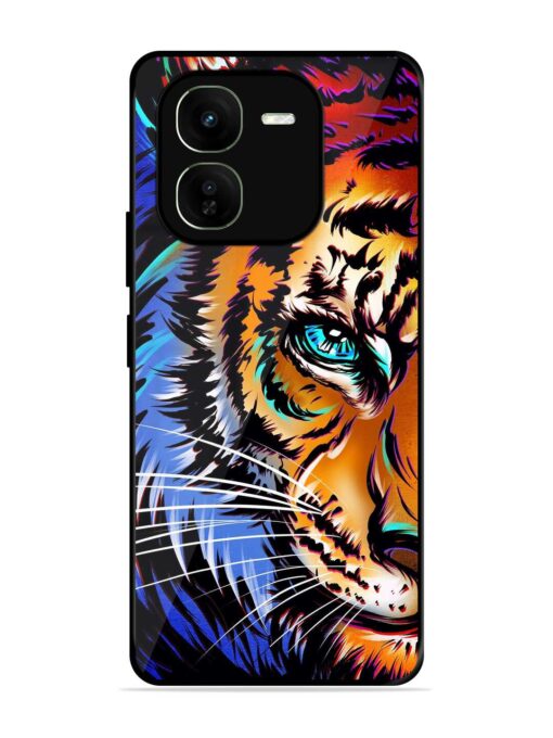 Colorful Lion Art Glossy Metal Phone Cover for Iqoo Z9X (5G) Zapvi