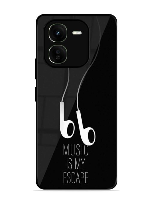 Music Is My Escape Glossy Metal Phone Cover for Iqoo Z9X (5G) Zapvi