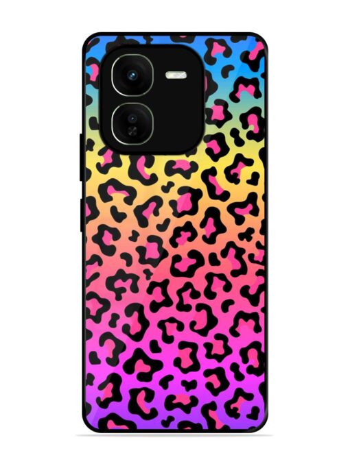 Neon Rainbow Colored Glossy Metal Phone Cover for Iqoo Z9X (5G) Zapvi