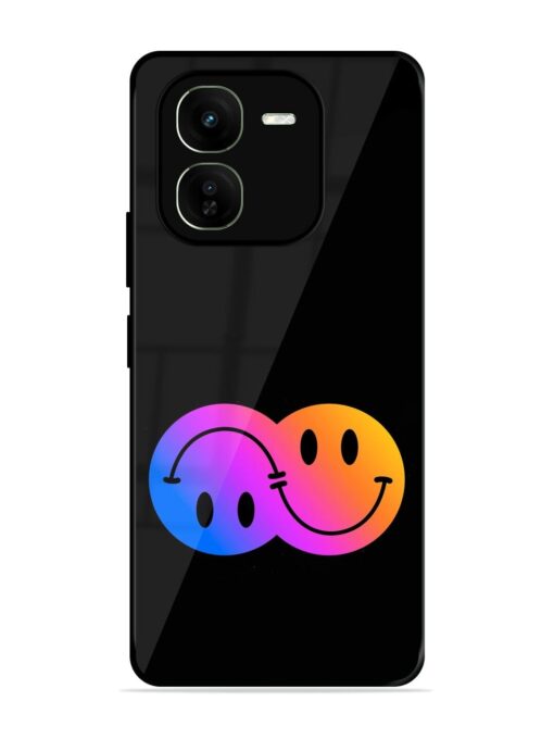 Gradient Smile Art Glossy Metal TPU Phone Cover for Iqoo Z9X (5G)