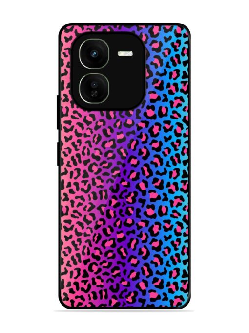 Colorful Leopard Seamless Glossy Metal Phone Cover for Iqoo Z9X (5G) Zapvi