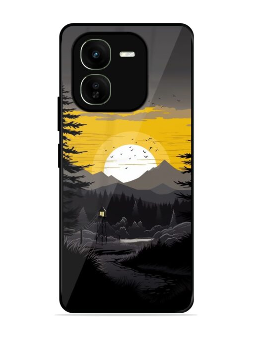 Sunset Vector Glossy Metal Phone Cover for Iqoo Z9X (5G)