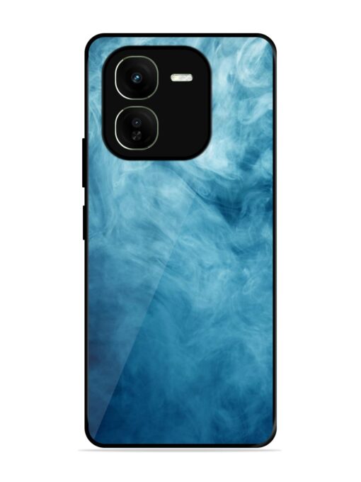 Blue Smoke Art Glossy Metal Phone Cover for Iqoo Z9X (5G)