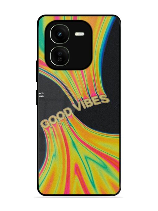 Good Vibes Glossy Metal Phone Cover for Iqoo Z9X (5G) Zapvi