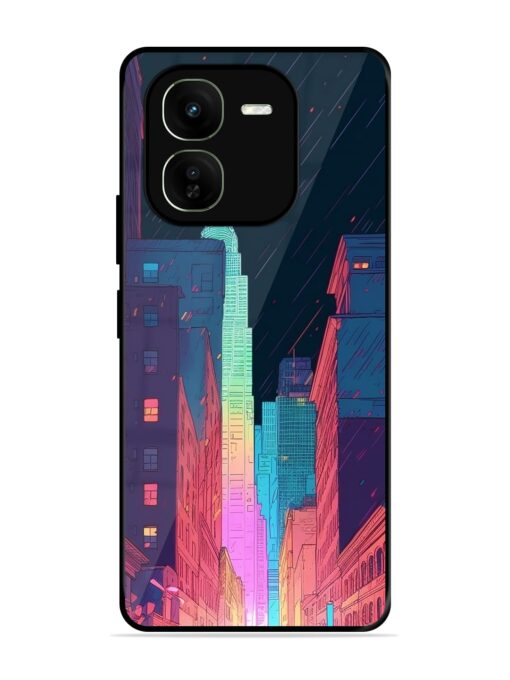 Minimal City Art Glossy Metal Phone Cover for Iqoo Z9X (5G) Zapvi