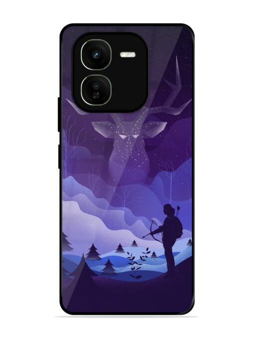 Deer Forest River Glossy Metal Phone Cover for Iqoo Z9X (5G) Zapvi