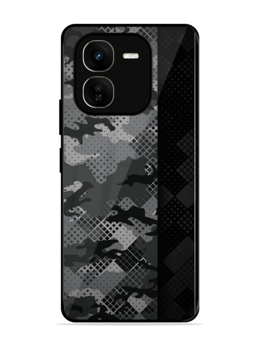 Dark Camouflage Glossy Metal Phone Cover for Iqoo Z9X (5G)