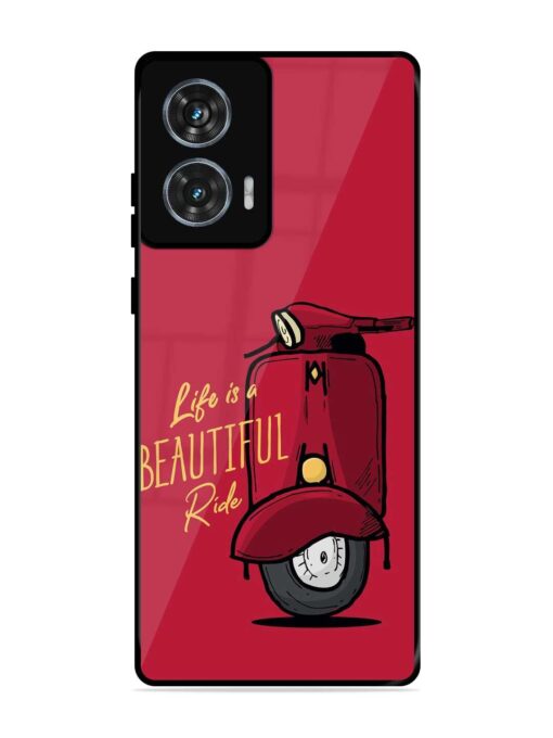 Life Is Beautiful Rides Glossy Metal Phone Cover for Motorola Moto Edge 50 Fusion (5G) Zapvi