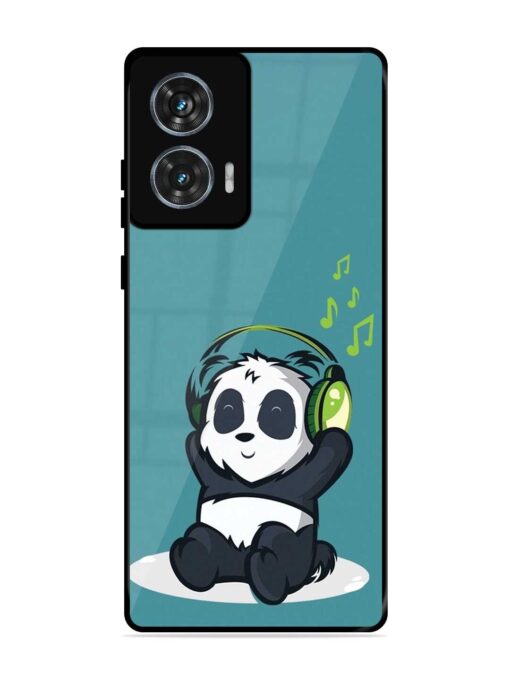 Music Panda Glossy Metal Phone Cover for Motorola Moto Edge 50 Fusion (5G) Zapvi