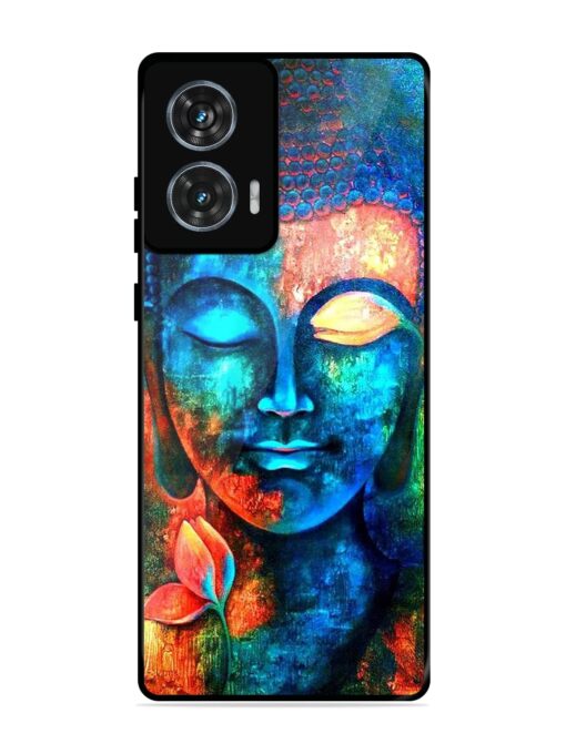 Buddha Painting Glossy Metal Phone Cover for Motorola Moto Edge 50 Fusion (5G)