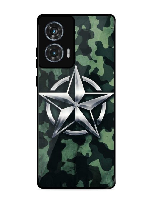 Indian Army Star Design Glossy Metal Phone Cover for Motorola Moto Edge 50 Fusion (5G) Zapvi