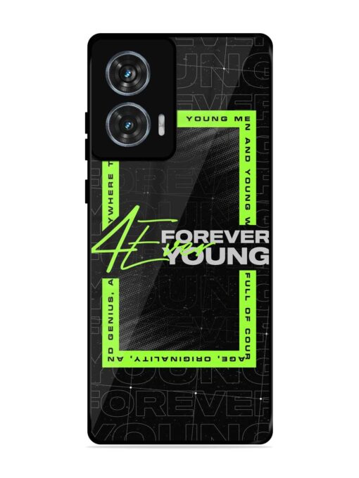 Forever Young Glossy Metal Phone Cover for Motorola Moto Edge 50 Fusion (5G) Zapvi