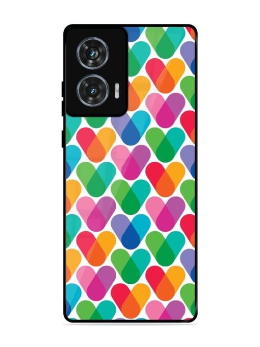 Overlapping Colors Colorful Glossy Metal TPU Phone Cover for Motorola Moto Edge 50 Fusion (5G) Zapvi