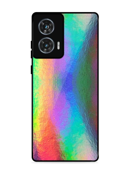 Colorful Holographic Background Glossy Metal TPU Phone Cover for Motorola Moto Edge 50 Fusion (5G) Zapvi