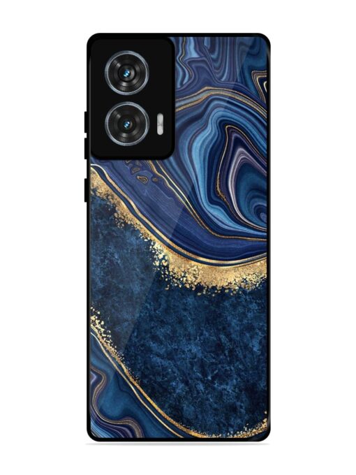 Abstract Background Blue Glossy Metal TPU Phone Cover for Motorola Moto Edge 50 Fusion (5G) Zapvi