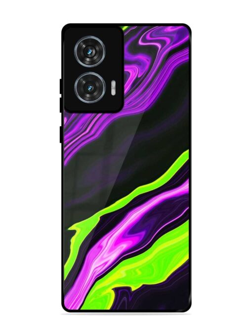 Bright Fluid Violet Glossy Metal Phone Cover for Motorola Moto Edge 50 Fusion (5G) Zapvi