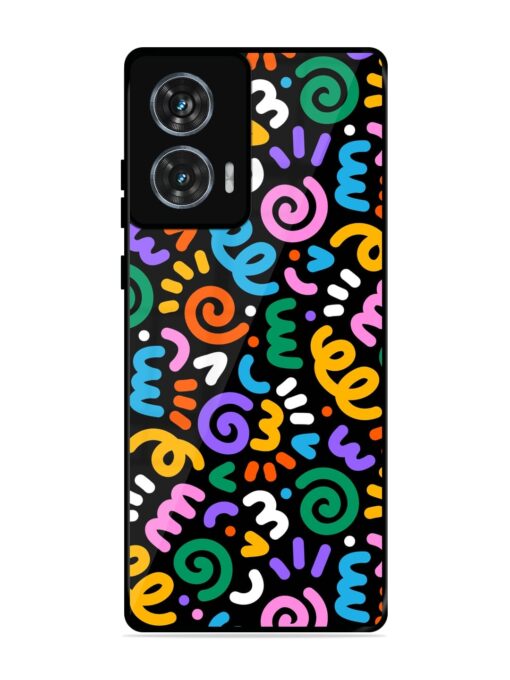 Colorful Seamless Vector Glossy Metal Phone Cover for Motorola Moto Edge 50 Fusion (5G) Zapvi