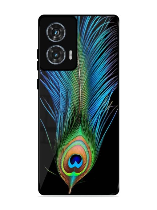 Peacock Feather Glossy Metal TPU Phone Cover for Motorola Moto Edge 50 Fusion (5G) Zapvi