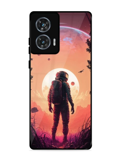 Red Sky At Morning Glossy Metal Phone Cover for Motorola Moto Edge 50 Fusion (5G) Zapvi