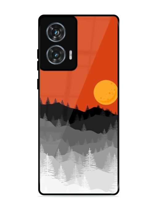 Mountain Lofi Sun Glossy Metal Phone Cover for Motorola Moto Edge 50 Fusion (5G) Zapvi