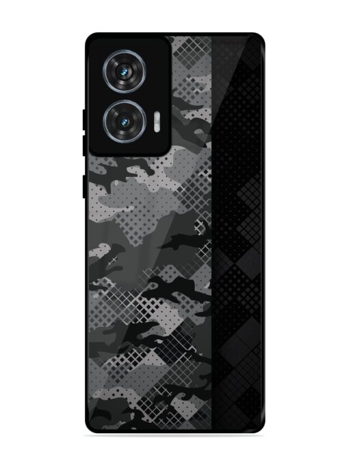 Dark Camouflage Glossy Metal Phone Cover for Motorola Moto Edge 50 Fusion (5G)