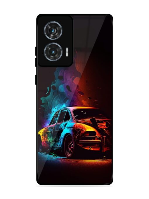 High Classic Car Art Glossy Metal Phone Cover for Motorola Moto Edge 50 Fusion (5G) Zapvi