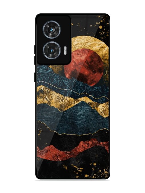 Gold Painting View Glossy Metal Phone Cover for Motorola Moto Edge 50 Fusion (5G) Zapvi