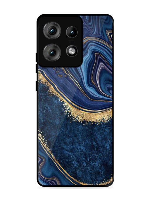 Abstract Background Blue Glossy Metal TPU Phone Cover for Motorola Moto Edge 50 Pro (5G)