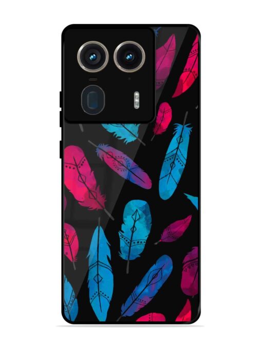 Feather Art Glossy Metal Phone Cover for Motorola Moto Edge 50 Ultra (5G)