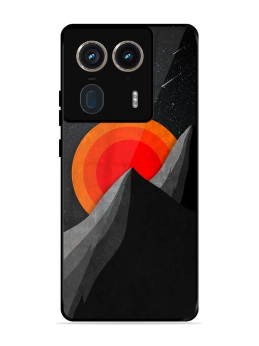 Black Mountain Glossy Metal Phone Cover for Motorola Moto Edge 50 Ultra (5G)