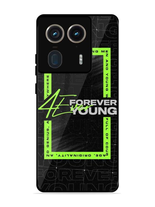 Forever Young Glossy Metal Phone Cover for Motorola Moto Edge 50 Ultra (5G)