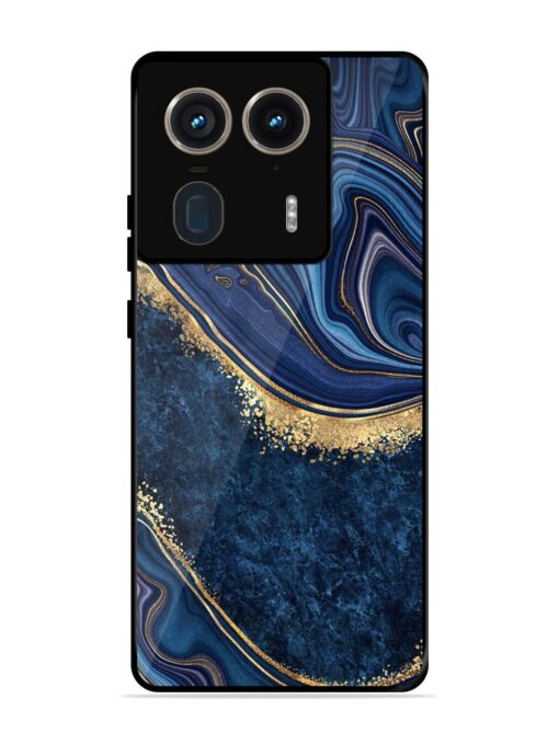 Abstract Background Blue Glossy Metal TPU Phone Cover for Motorola Moto Edge 50 Ultra (5G) Zapvi