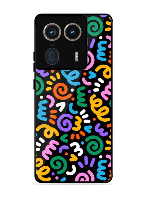 Colorful Seamless Vector Glossy Metal Phone Cover for Motorola Moto Edge 50 Ultra (5G)