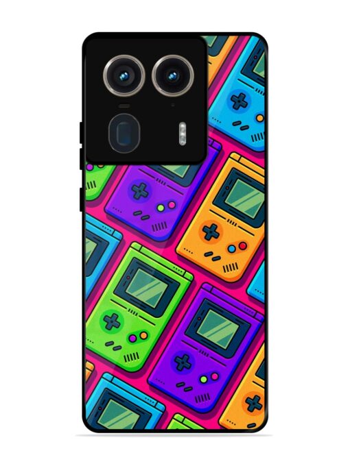 Game Seamless Pattern Glossy Metal Phone Cover for Motorola Moto Edge 50 Ultra (5G)