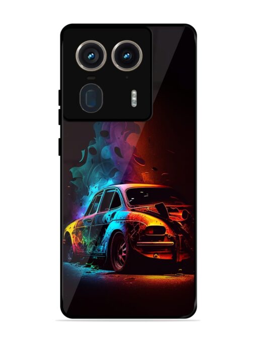 High Classic Car Art Glossy Metal Phone Cover for Motorola Moto Edge 50 Ultra (5G)