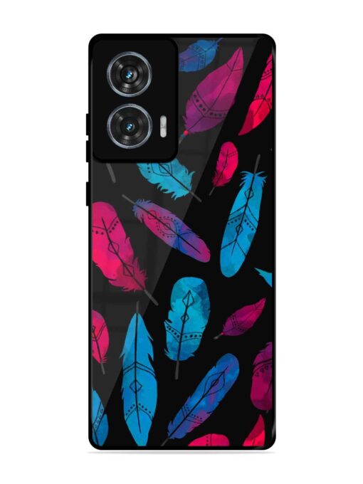 Feather Art Glossy Metal Phone Cover for Motorola Moto G85 (5G)