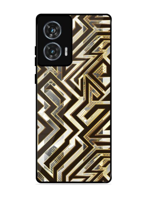 Technology Geometric Seamless Glossy Metal Phone Cover for Motorola Moto G85 (5G) Zapvi