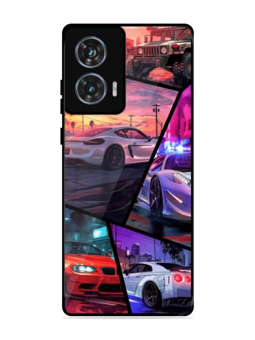 Ride In Pixels Glossy Metal Phone Cover for Motorola Moto G85 (5G) Zapvi