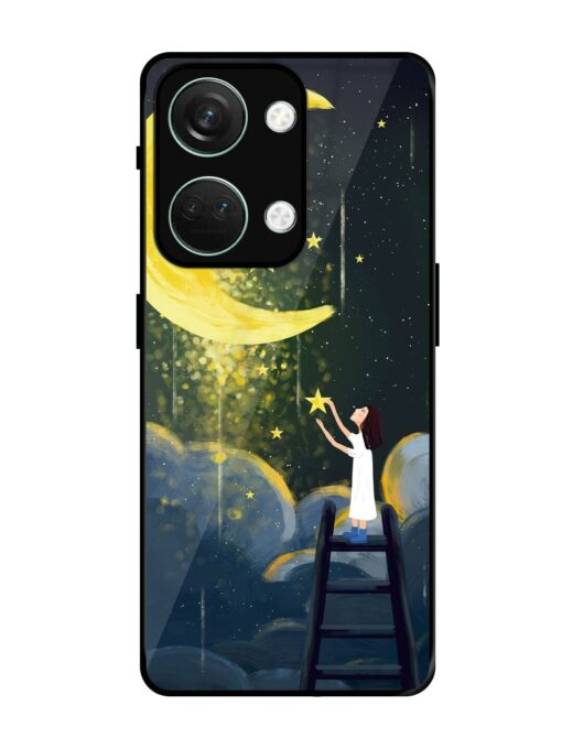 Moonlight Healing Night Illustration Glossy Metal TPU Phone Cover for Oneplus Nord 3 (5G) Zapvi