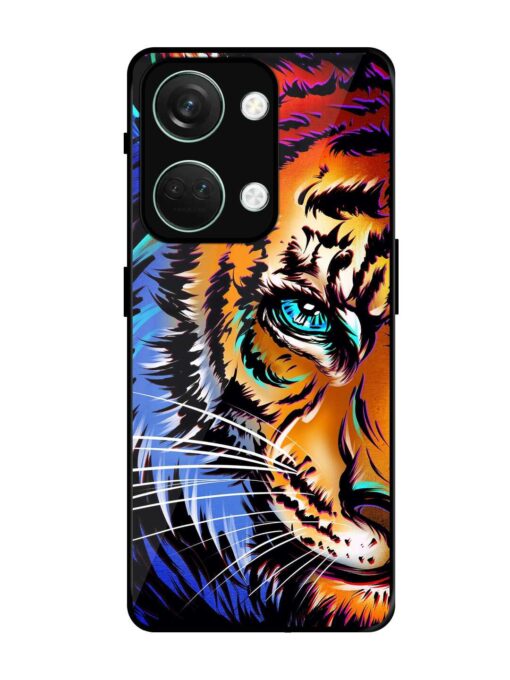 Colorful Lion Art Glossy Metal Phone Cover for Oneplus Nord 3 (5G) Zapvi