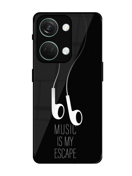 Music Is My Escape Glossy Metal Phone Cover for Oneplus Nord 3 (5G) Zapvi